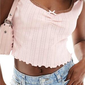 LabelRail Pink and Brown Women's Top